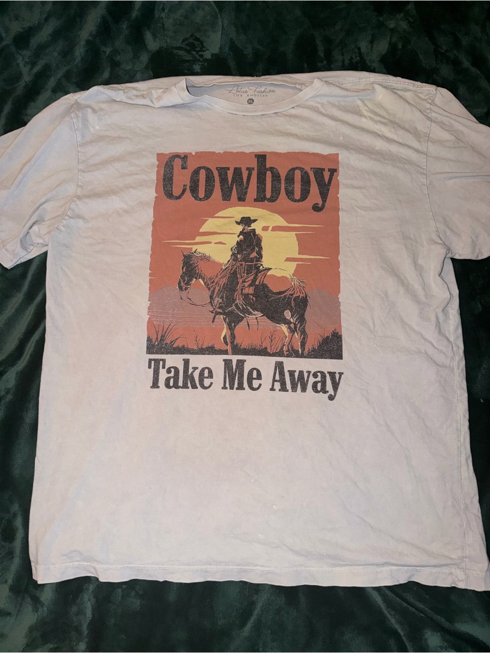 Cowboy Take Me Away Graphic Tee - White